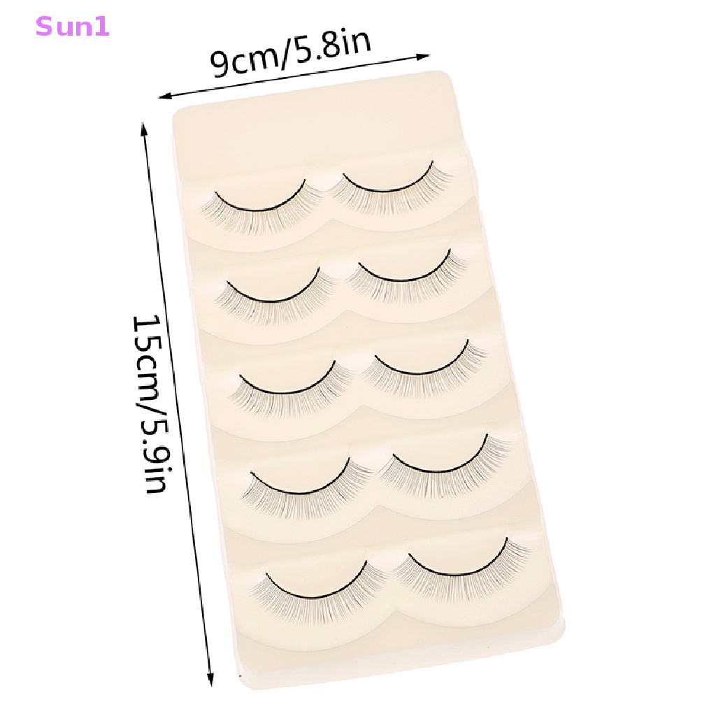 Sun1> 5 Pairs Training Practice Eyelash Extension Self Practise False Strip Lashes well