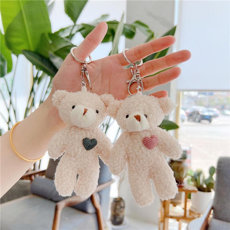 Móc khoá gấu bông mini treo balo cặp túi xách xinh xắn cute dễ thương