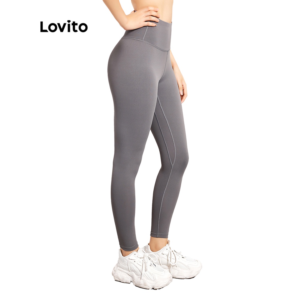 (Vật phẩm thiết yếu) Quần Thể Thao Lưng Cao Màu Trơn Thời Trang Legging Mùa Hè