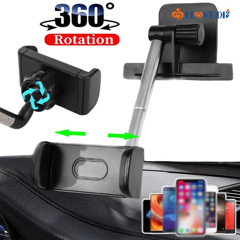 Giá Đỡ Điện Thoại / Thiết Bị Định Vị GPS Tự Dính Bằng ABS Tùy Chỉnh Di Động Tiện Dụng Cho Xe Hơi