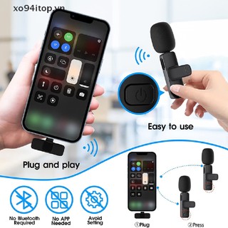 XOITOP Wireless Lavalier Microphone Portable Audio Video Recording Mini Mic for Android Live Broadcast Gaming Phone Mic VN