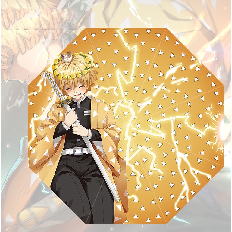 Dù Gấp Chống Mưa Nắng In Hình Nhân Vật Anime Demon Slayer SQ2 Độc Đáo