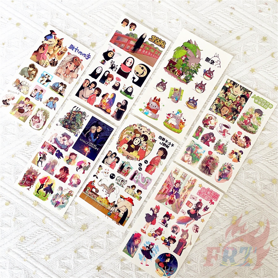 ❣️1 Tấm Hình Xăm Dán Mini Tạm Thời Hình Anime Miyazaki Hayao❣️ Hình Xăm Tạm Thời Totoro / Spirited Away Chống Thấm Nước Quyến Rũ