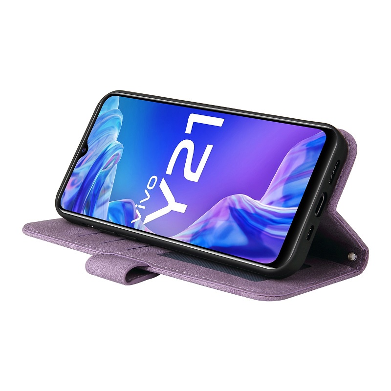 Bao Da Vivo Y12s Y20 Y21 Y33s Y15s Y16 Y22s Điện Thoại Nắp Lật Dạng Ví