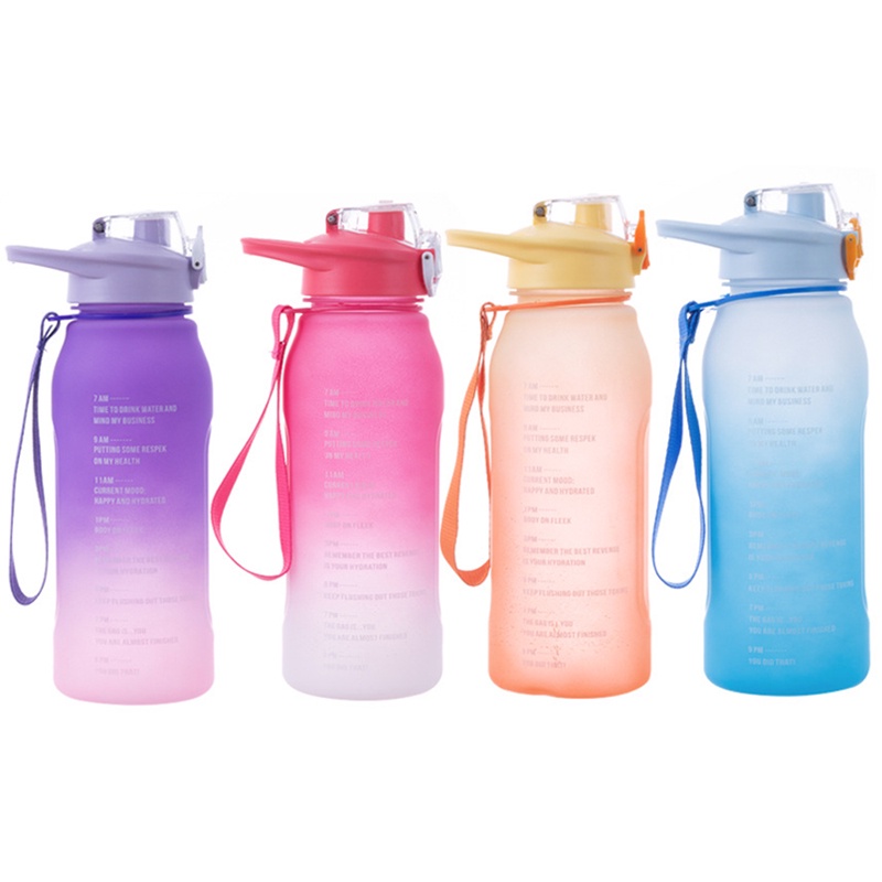 Bình Nước 1300ml Thể Thao Nhắc Nhở Uống Nước Mỗi Ngày Tích Hợp Ống Hút Có vạch kẻ chia ML và Báo Giờ Chất Liệu An Toàn