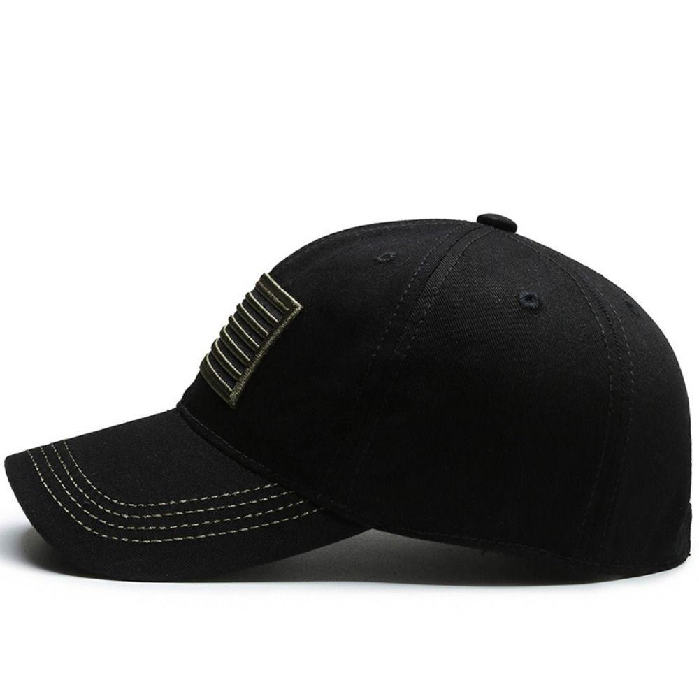 Mũ Lưỡi Trai Chống Nắng Bằng Vải Cotton Thêu Cờ Họa Tiết Rằn Ri Đa Năng Có Thể Giặt Rửa