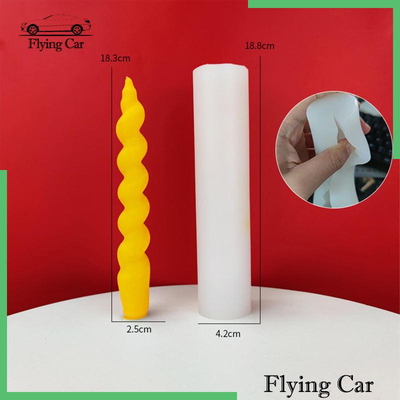 Khuôn Silicone Tạo Hình Xoắn Ốc Làm Nến / Xà Phòng 2 Ngăn