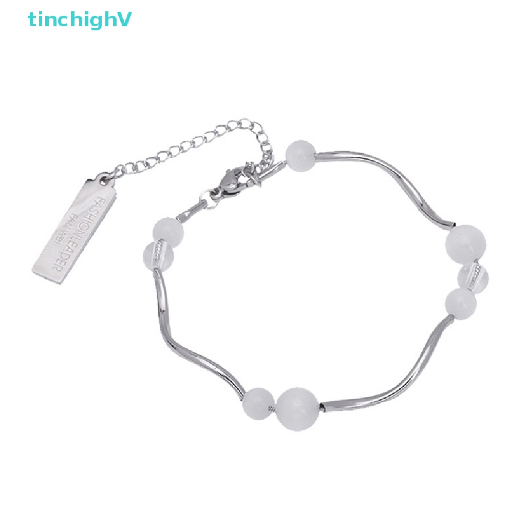 Vòng Tay Chuỗi Hạt Ngọc Mắt Mèo Phong Cách Hàn Quốc Tối Giản Sáng Tạo Cho Nữ [Mới]