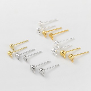 Tai Kim diy 14K Doudou Ball Needle s925 Bạc Kim Handmade diy Phụ Kiện
