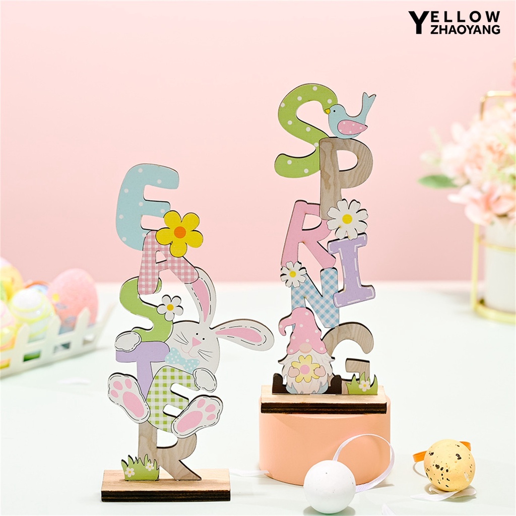 Bảng Hiệu Bằng Gỗ Họa Tiết Thỏ NY-Lovely Dễ Thương Dùng Trang Trí Bàn