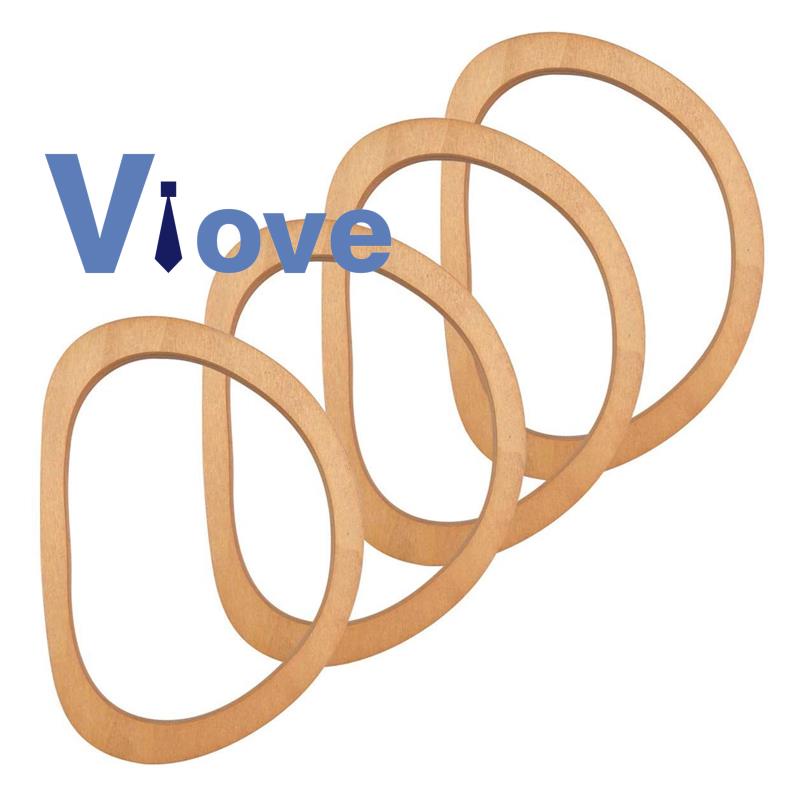 Bộ 4 Tay Cầm Bằng Gỗ Hình Oval Thay Thế Cho Túi Xách Canvas