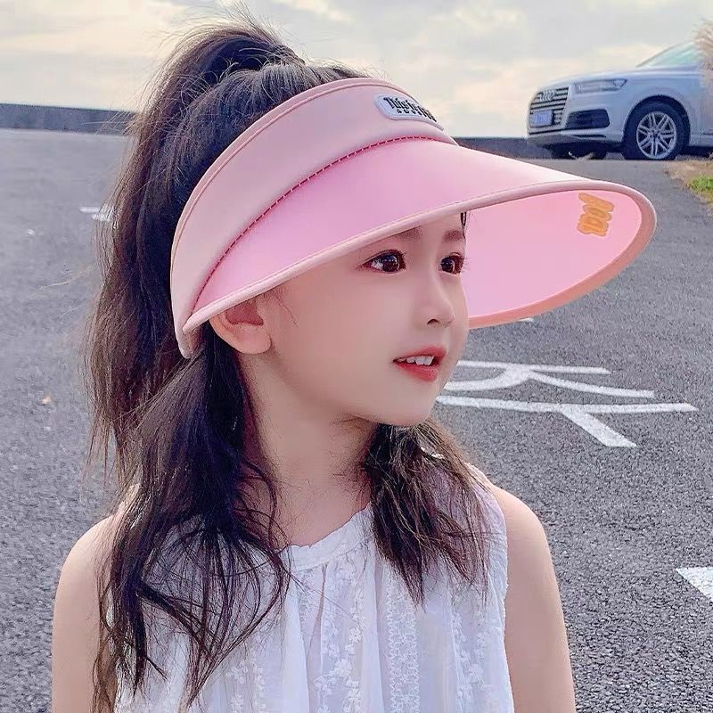 Mũ Chống Nắng Vành Rộng Không Chóp Có Thể Thay Đổi Màu Sắc Theo Nhiệt Độ Họa Tiết Hoạt Hình Dành Cho Bé Trai Bé Gái