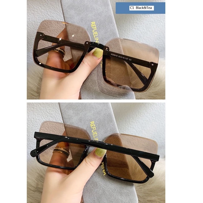 Kính Mát Gọng Vuông Chống Tia UV400 Phong Cách Cổ Điển Thời Trang Cho Nữ