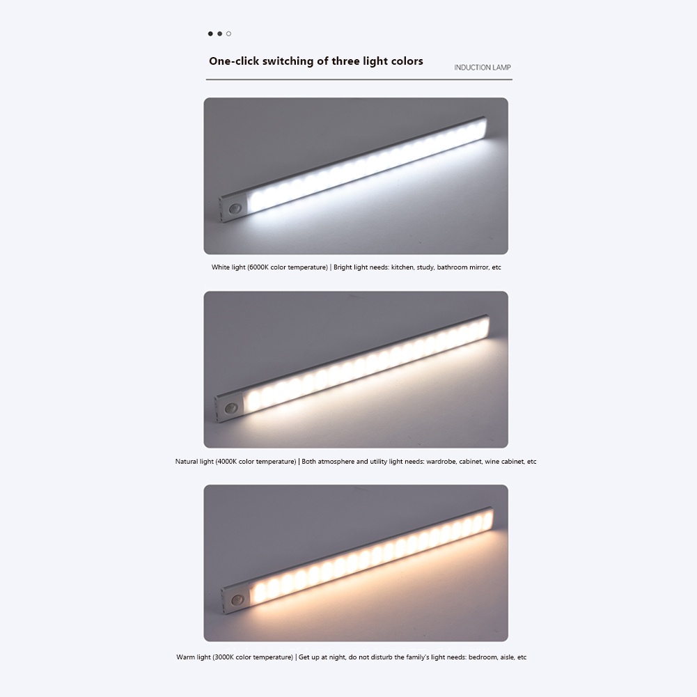 Đèn Gắn Tủ Cảm Biến Chuyển Động Thông Minh Siêu Mỏng