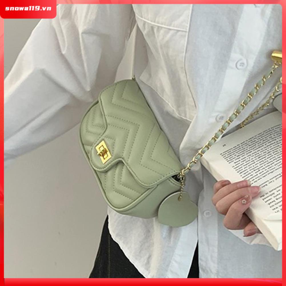 Có hàng sẵn Túi đeo chéo thời trang nữ dây chuyền hình thoi túi nhỏ gió thơm túi vuông nhỏ đeo vai túi nhỏ