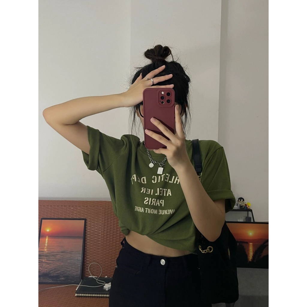 Áo Thun Tay Ngắn Phong Cách vintage Thời Trang Mùa Hè Mới Cho Nữ