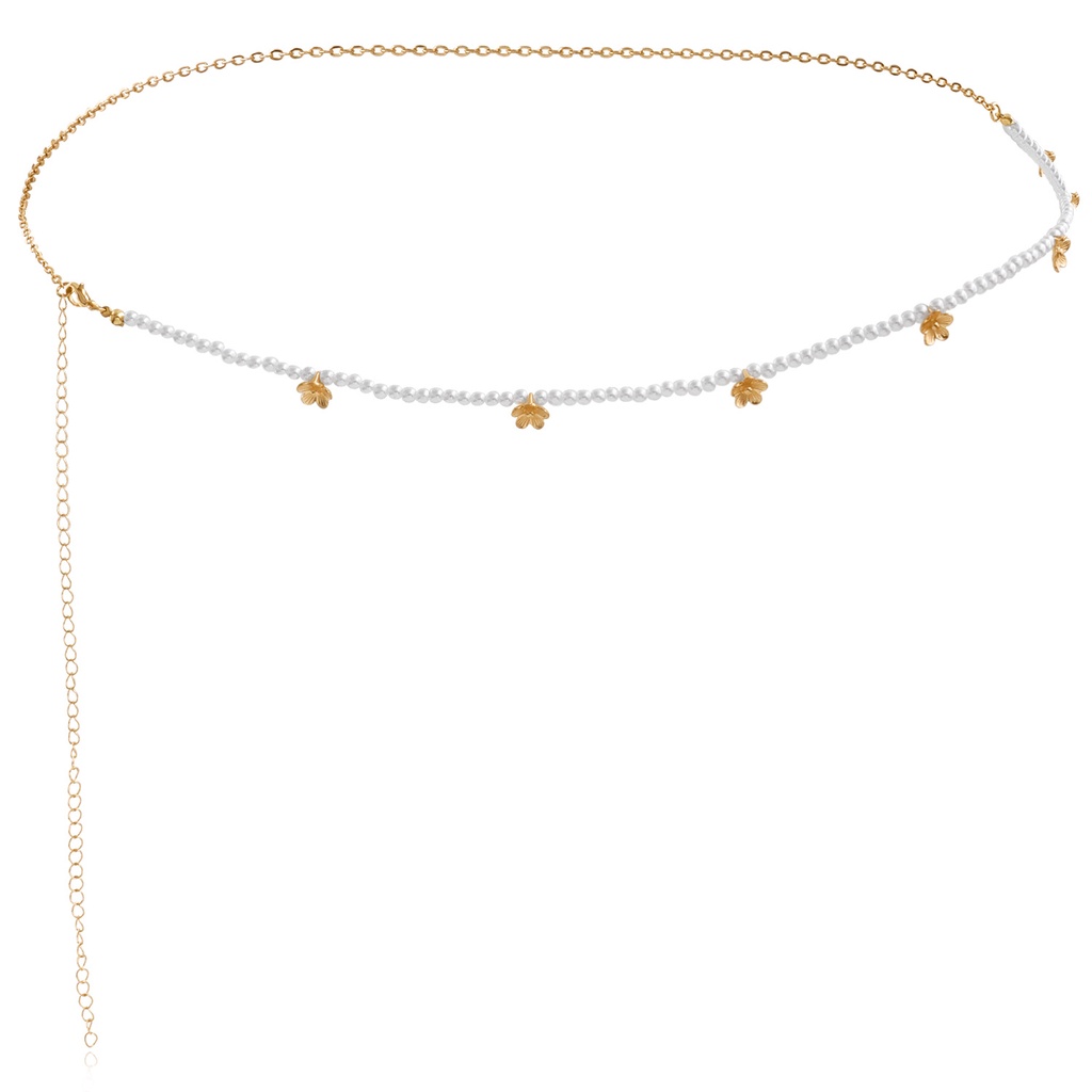 Ins Style Summer Beach Bikini Waist Chain Pentagram Love Pendant Sexy Girl Body Chain Female