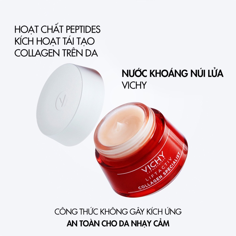 Bộ sản phẩm giảm thâm nám, đốm nâu và dưỡng da, ngừa lão hoá ban ngày Vichy Liftactiv Collagen Specialist