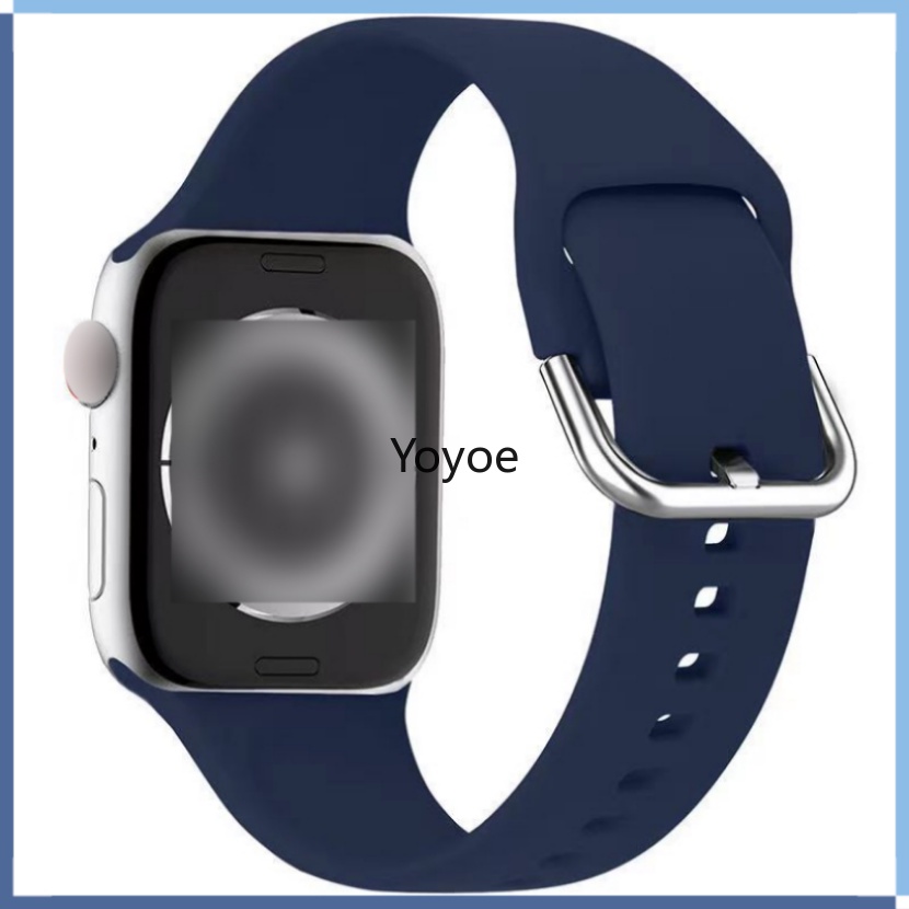 Dây Đeo Đồng Hồ Bằng Silicone Khóa Sắt 45mm 41mm 49mm 44mm 40mm 42mm 38mm 49 45 Mm Cho iwatch 8 Ultra Series 7 Se 6 5 4 3 2 1