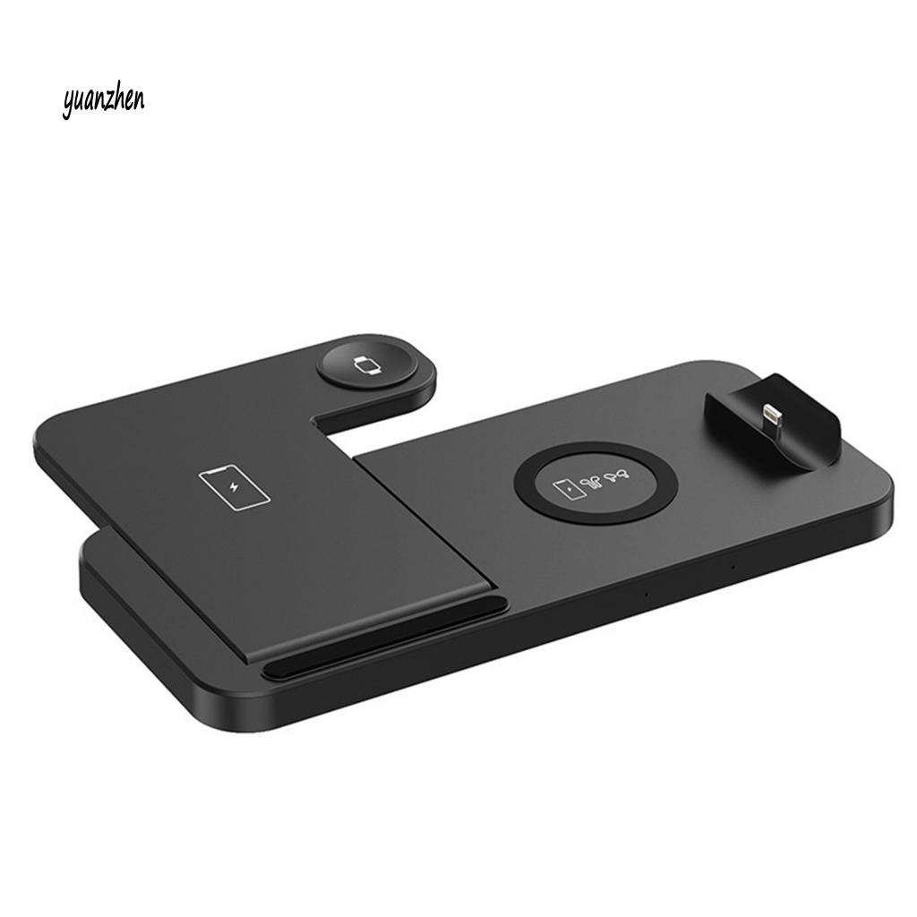 Đế Sạc Không Dây 15W Có Cổng USB Tản Nhiệt Hiệu Quả Cao 4 Trong 1 Có Thể Gập Lại Cho Dòng iPhone