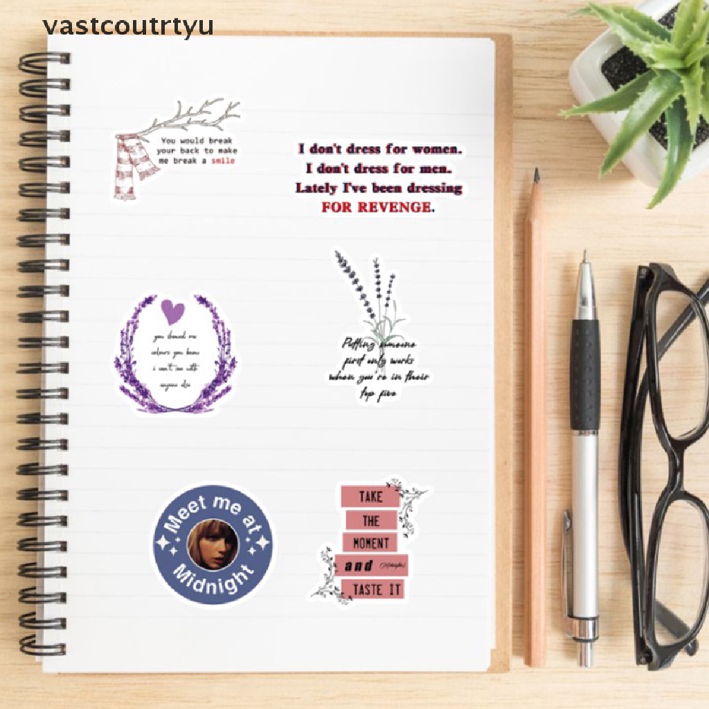Bộ 50 Miếng Dán Chống Thấm Nước Hình Alison Swift Taylor Folk Trang Trí Laptop Guitar Ván Trượt