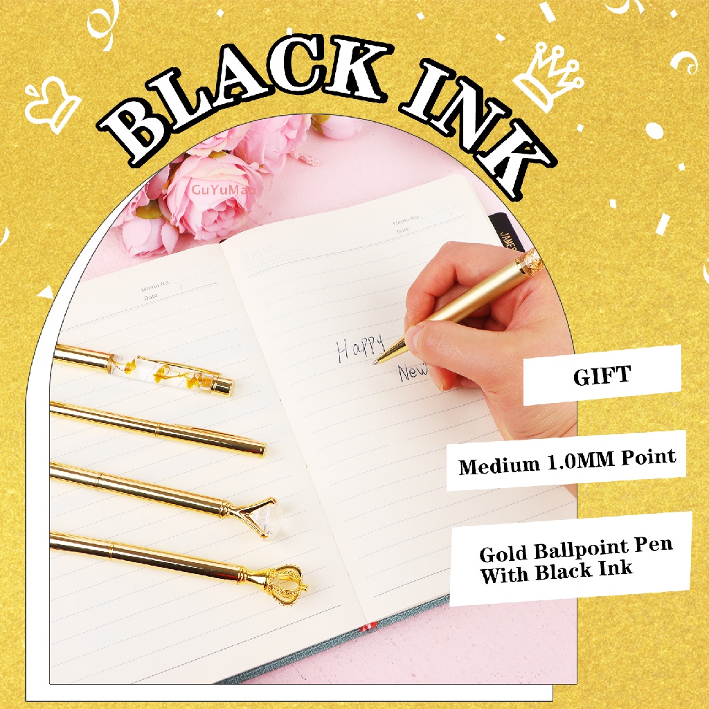 Bộ 8 Bút Bi Và 1 Túi Đựng Bằng PU Lấp Lánh