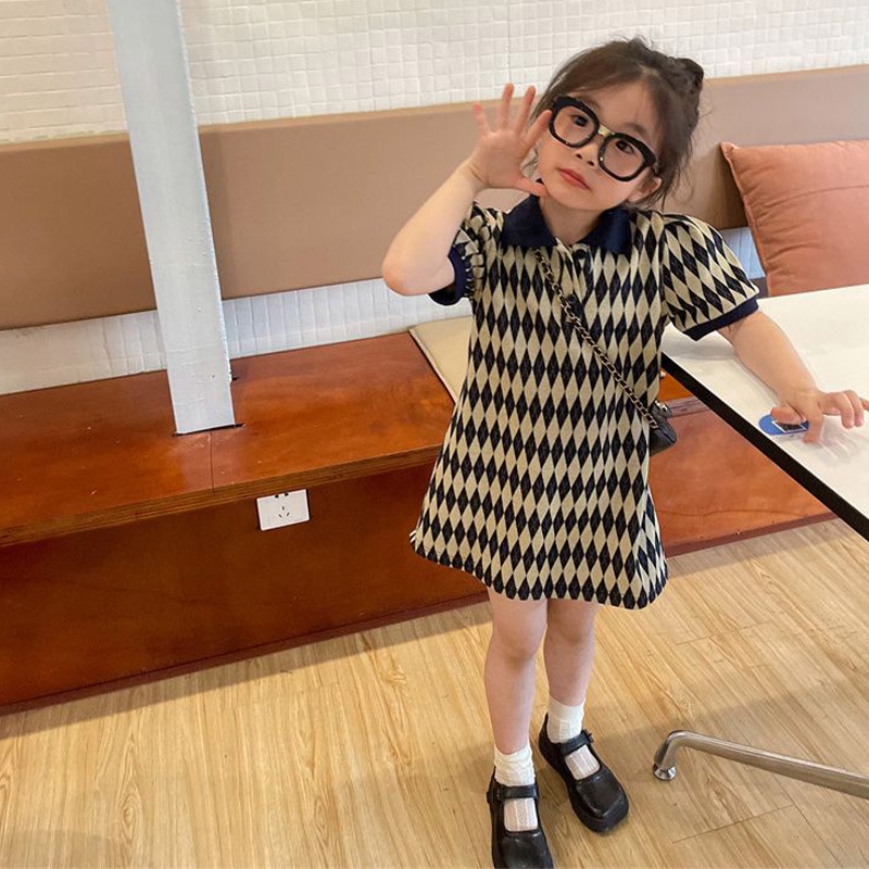 Bololo Đầm Cổ Bẻ Thời Trang Hàn Quốc Cho Nữ