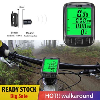 SunDing Bicycle Wired Computer Waterproof Backlight Odometer Speedometer