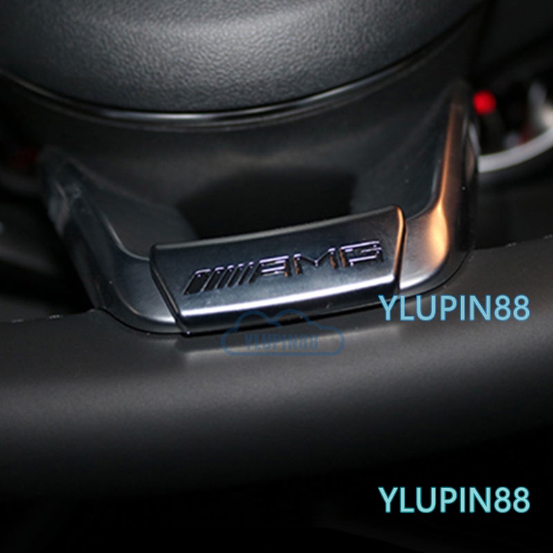 Miếng Dán Logo Bằng Kim Loại Trang Trí Vô Lăng Xe Hơi Mercedes Benz AMG A C E CLA GLA GLC GLE Class W204 W205 W117 W176 W211 W212 W213 W203