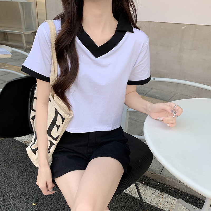 NRVP Áo Thun Tay Ngắn Dáng Ôm In Họa Tiết Độc Đáo Thời Trang Đường Phố Hàn Quốc Cho Nữ