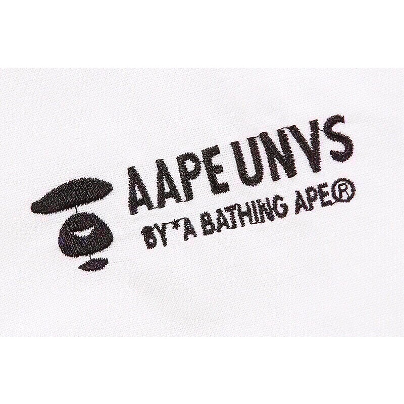 ❤️❤️❤️❤️ Áo Sơ Mi Tay Dài 100% Cotton Thêu LOGO AAPE Thời Trang Cho Nam Và Nữ