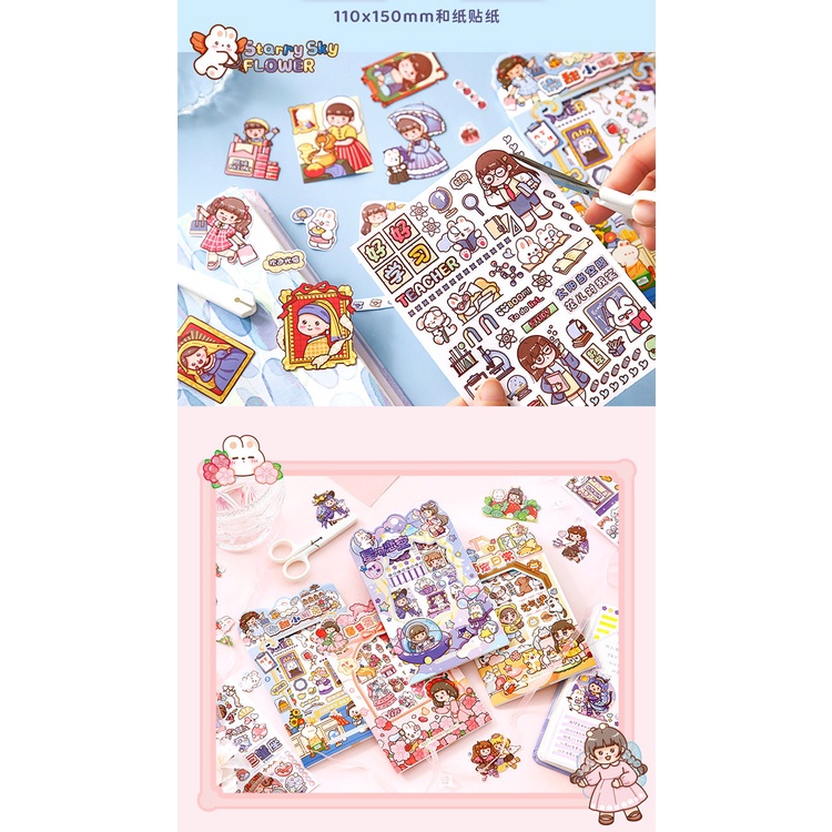 Hình Dán Nhân Vật Hoạt Hình Dễ Thương Đơn Giản Và Dễ Sử Dụng Để Trang Trí Phông Nền Cửa Hàng Tiện Lợi