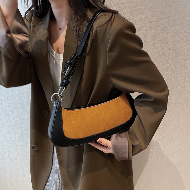 MISCHA Túi Đeo Vai MISCHA Chất Liệu PU Phong Cách retro Âu Mỹ Dễ Phối Đồ Thời Trang