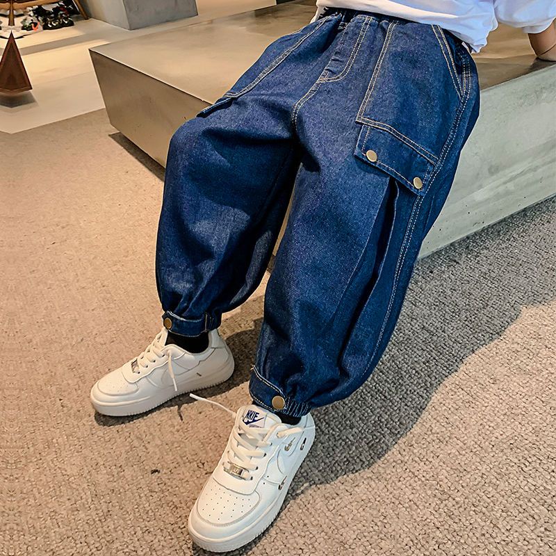 Quần Jean Dài Dáng Rộng Thời Trang Mùa Xuân 2023 Cho Bé Trai