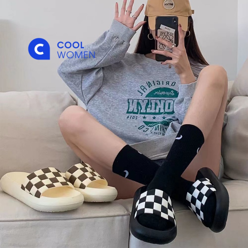 Dép Quai Ngang Đế Dày Thời Trang Hàn Cho Nữ