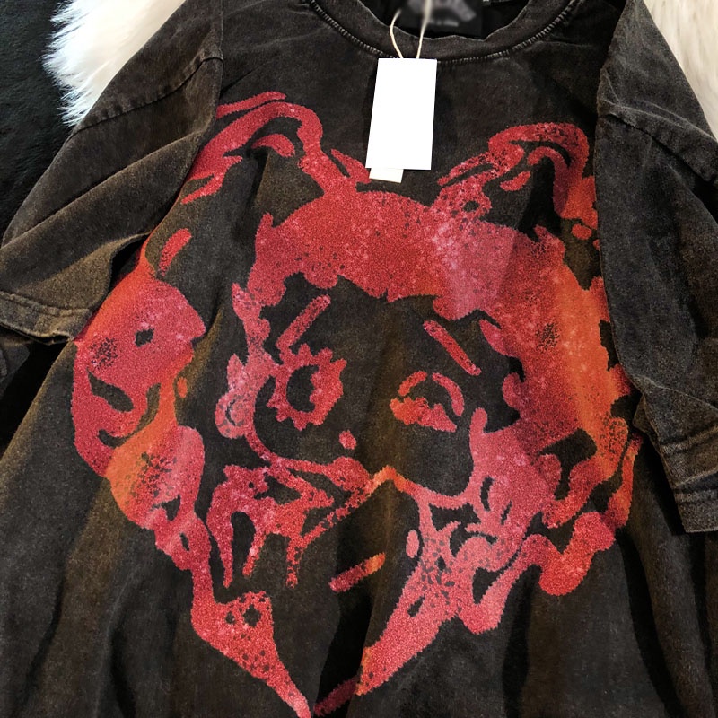 NRVP Áo Thun 100% Cotton Tay Ngắn Dáng Rộng In Họa Tiết Độc Đáo Phong Cách Hàn Quốc Thời Trang Cho Nam Và Nữ