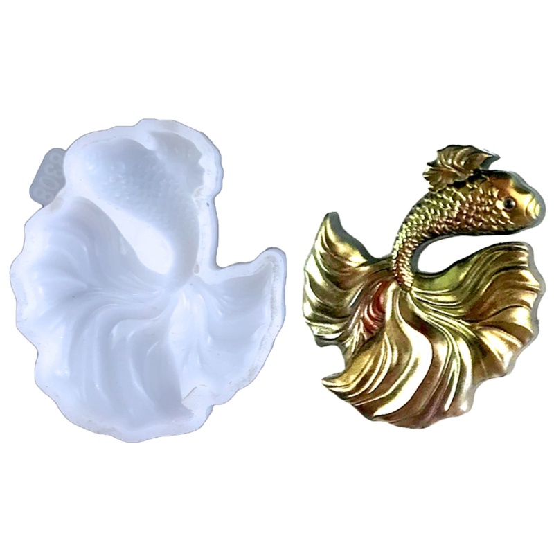 Khuôn Làm Móc Khóa Hình Trái Dâu / Bắp / Cá Vàng Lấp Lánh DIY