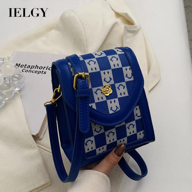 Túi Đeo Chéo Nhỏ Họa Tiết Caro retro Chất Lượng Cao Thời Trang Cho Nữ