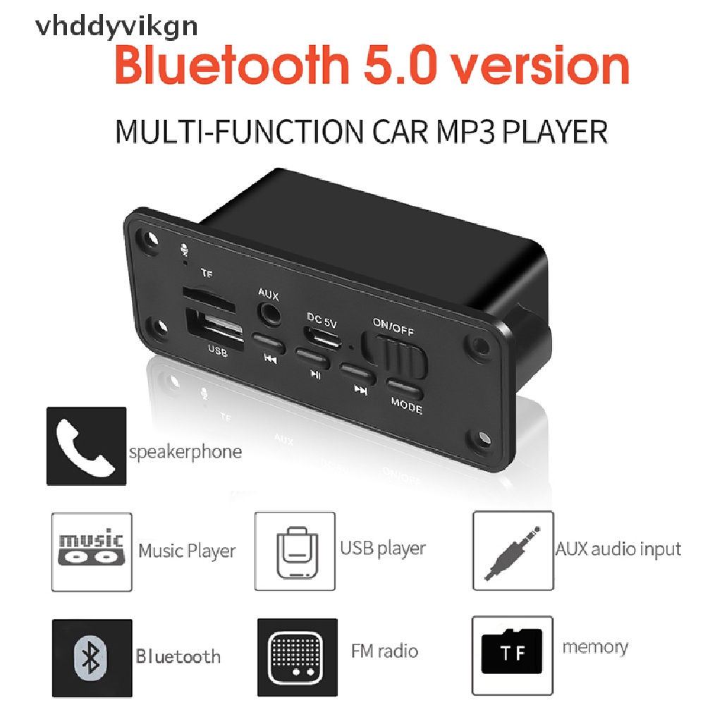 Mô Đun Giải Mã Radio FM Bluetooth 5.0 MP3 2 * 3W Chuyên Dụng Cho Xe Hơi
