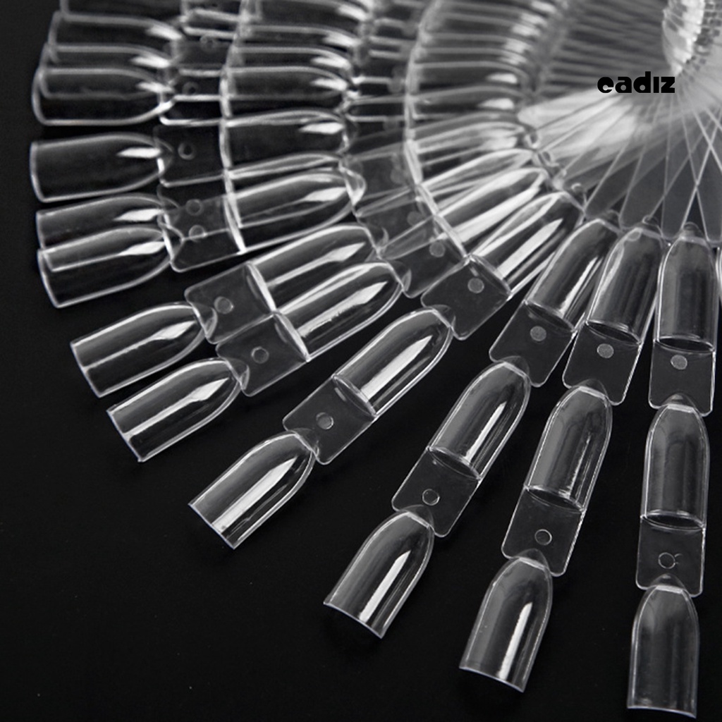 Bộ 50 Bảng Trưng Bày Móng Tay Giả Trong Suốt Hình Quạt Dễ Sử Dụng Thân Thiện Với Môi Trường