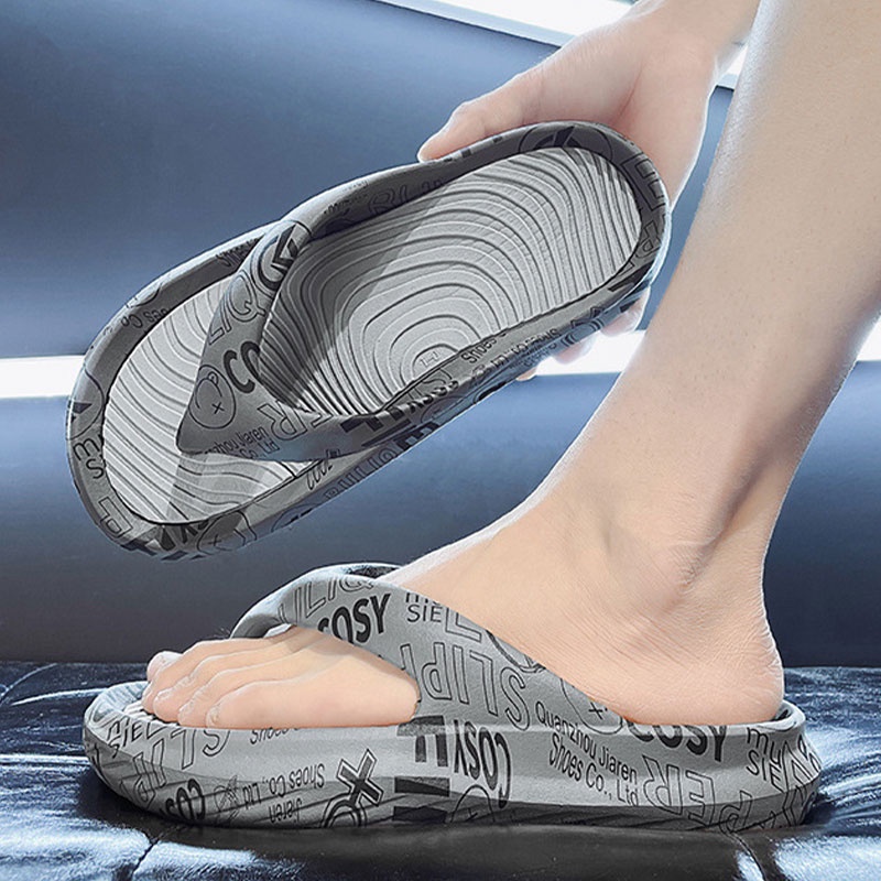 SHANMUSENLIN☘Dép Xỏ Ngón EVA Đế Dày Chống Trượt Thời Trang Mới Cho Nam Nữ