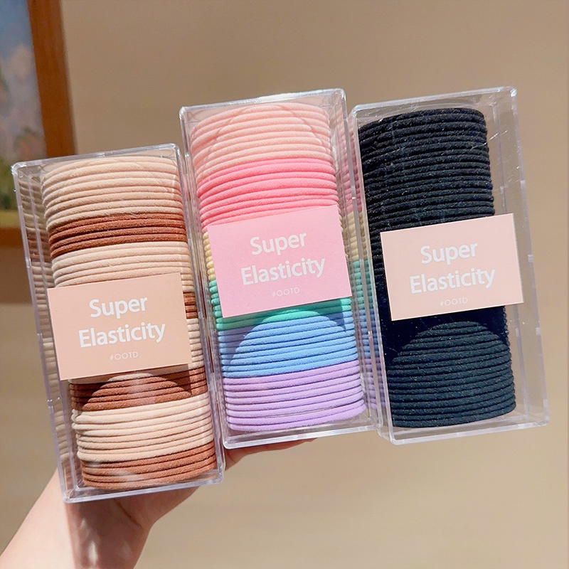 Dây Buộc Tóc Đuôi Ngựa Cao Su Bền Màu Thời Trang Cho Nữ