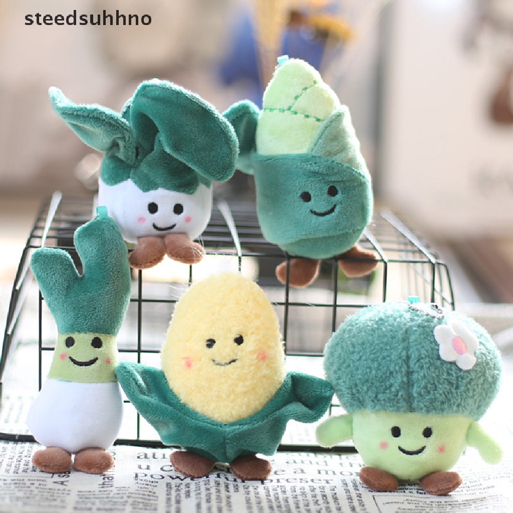 Đồ chơi nhồi bông Hình Bắp Broccoli Hoạt Hình Trang Trí Ba Lô / Móc Khóa Xe Hơi hhno