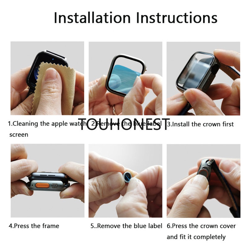 Phù Hợp Ốp Bảo Vệ Bằng PC Dành Cho Đồng Hồ Apple Watch 8 7 6 5 4 45mm 41mm 44mm 40mm