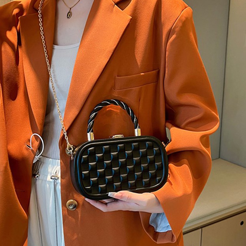 Túi Đeo Chéo Dây Xích Hình Hộp Thời Trang Mùa Hè Cho Nữ