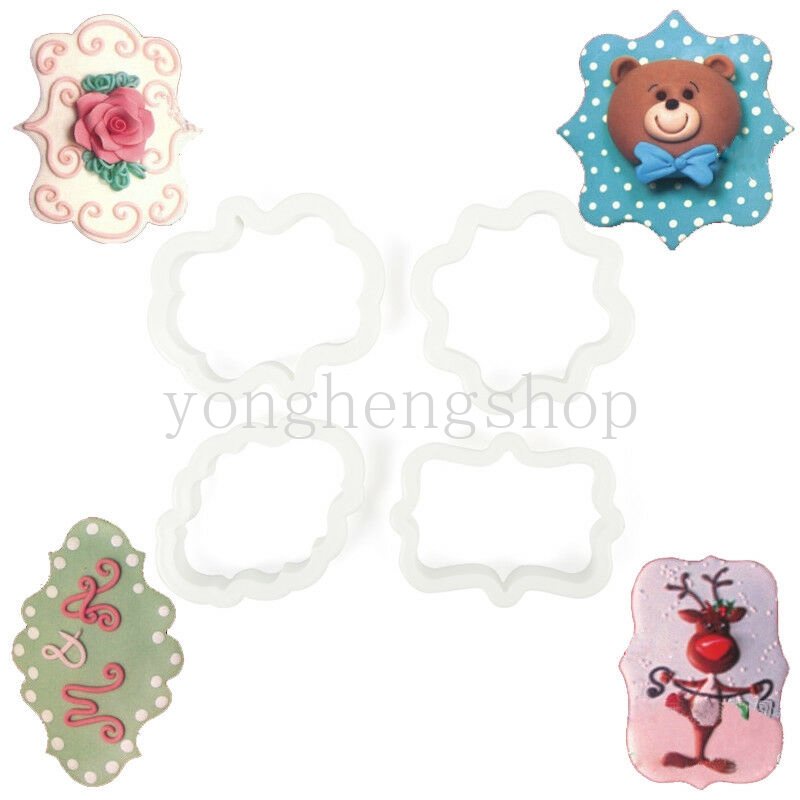 Set 4 Khuôn Làm Bánh Quy / Kẹo Mềm / Sô Cô La Kiểu Dáng Cổ Điển