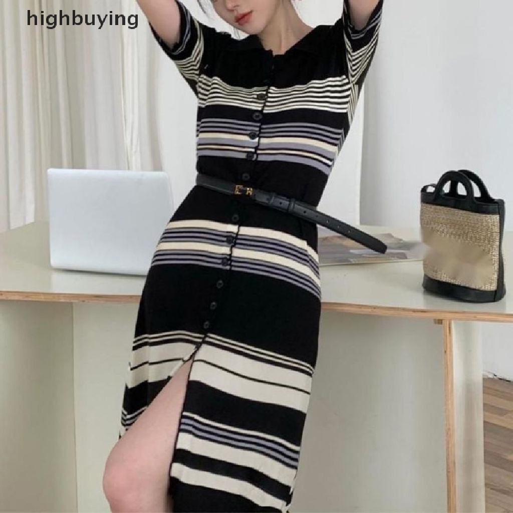 Đầm Dệt Kim Cổ Bẻ Ôm Dáng Thời Trang Hè 2023 Cho Nữ