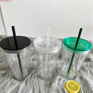 [Hàng Có Sẵn] CốC Lạnh Starbucks Chính Hãng Có Giới Hạn Tái Sử Dụng Cốc Nhựa Màu Đen/Trong Suốt Có Nắp Và Ống Hút Cốc Màu Đen 500Ml/710Ml