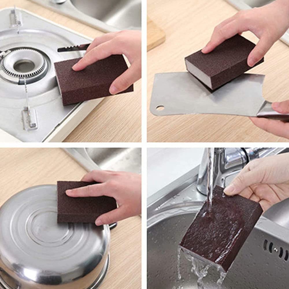 Set 10 / 20 / 30 Miếng Bọt Biển Nano Carborundum Làm Sạch Chảo / Nồi Chảo Chống Mài Mòn