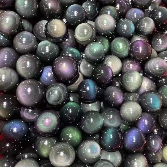 Quả Cầu Pha Lê Obsidian Tự Nhiên 20mm Nhiều Màu Sắc